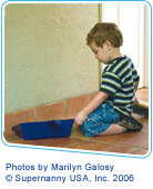 Child doing chores