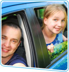 people in car