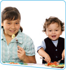 children eating