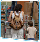 mum and child shopping