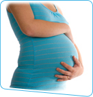 pregnant blue top