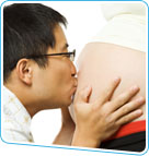 pregnant kiss