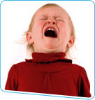 crying girl for sleep